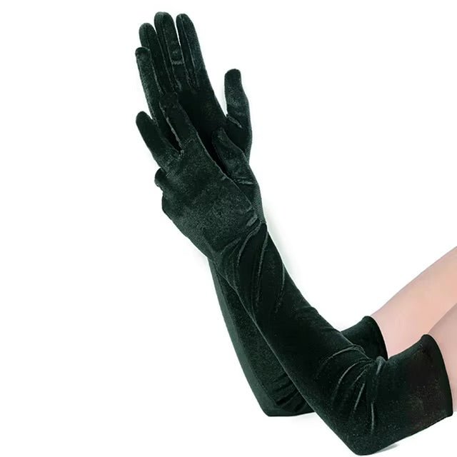 Années 50 Gants Longs Velours Glamour - Ma Penderie Vintage
