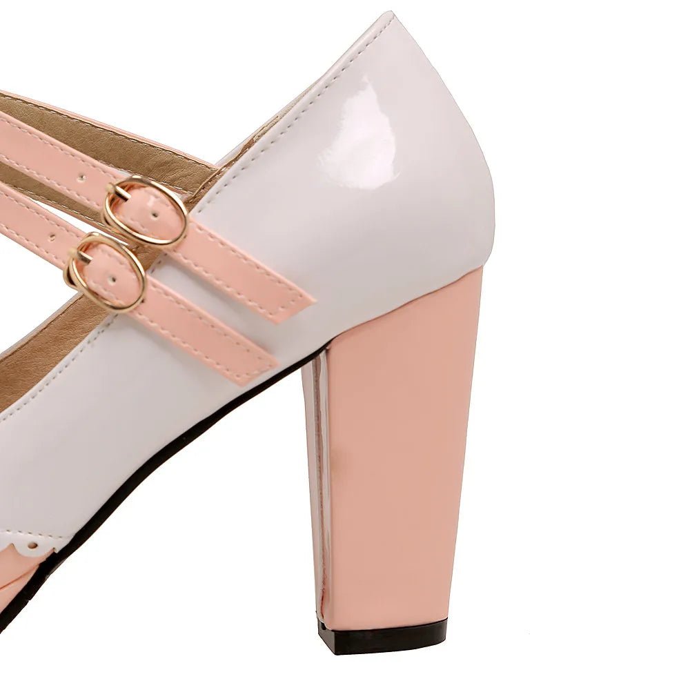 Années 40 Mary Jane Bicolore À Plateforme - Ma Penderie Vintage