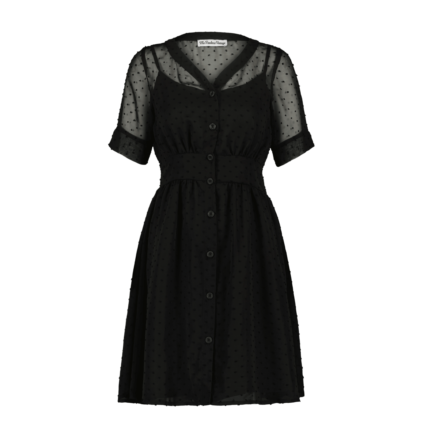 Années 60 Rétro Robe Mini Plumetis Classique - Ma Penderie Vintage