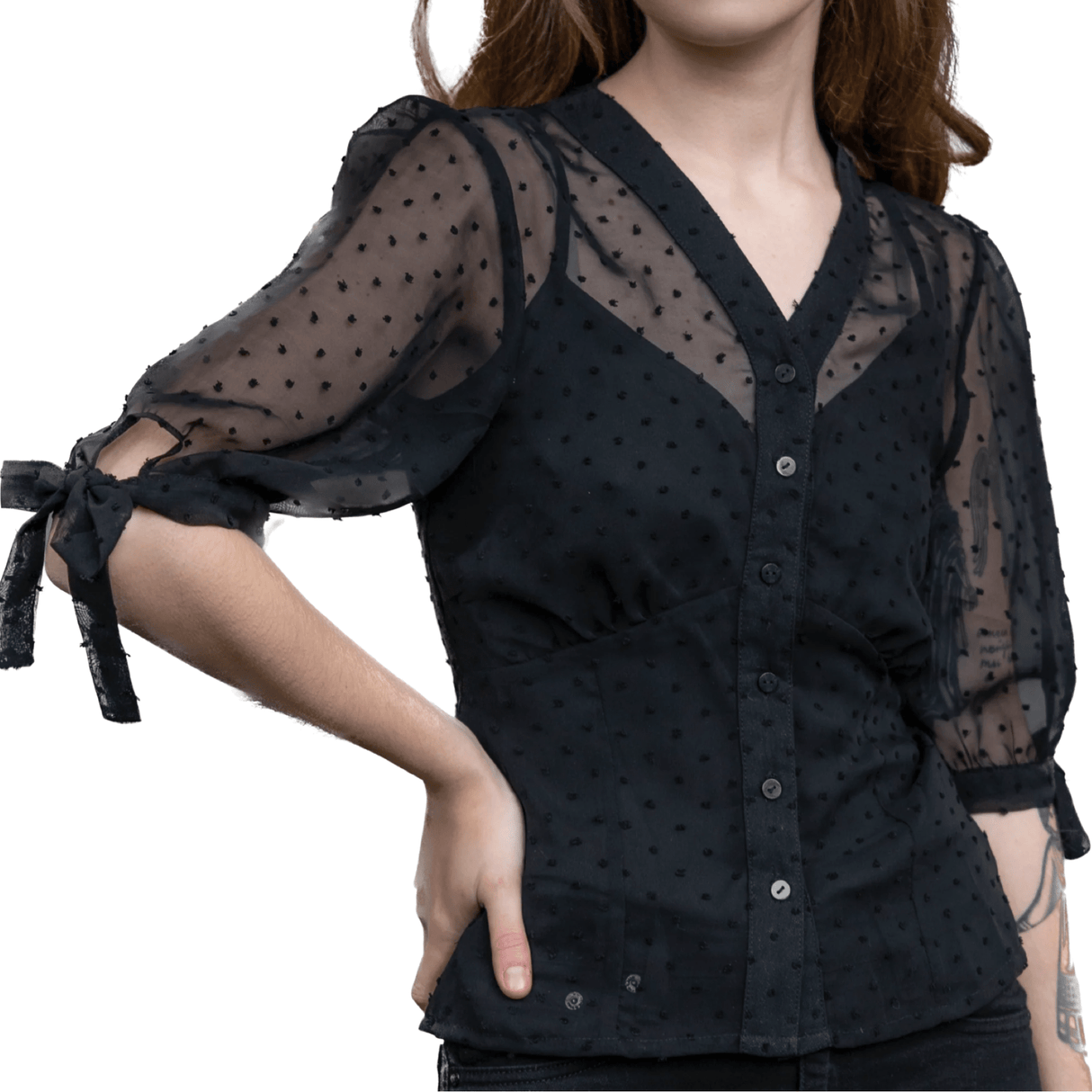 Années 60 Rétro Chemisier Plumetis Classique - Ma Penderie Vintage