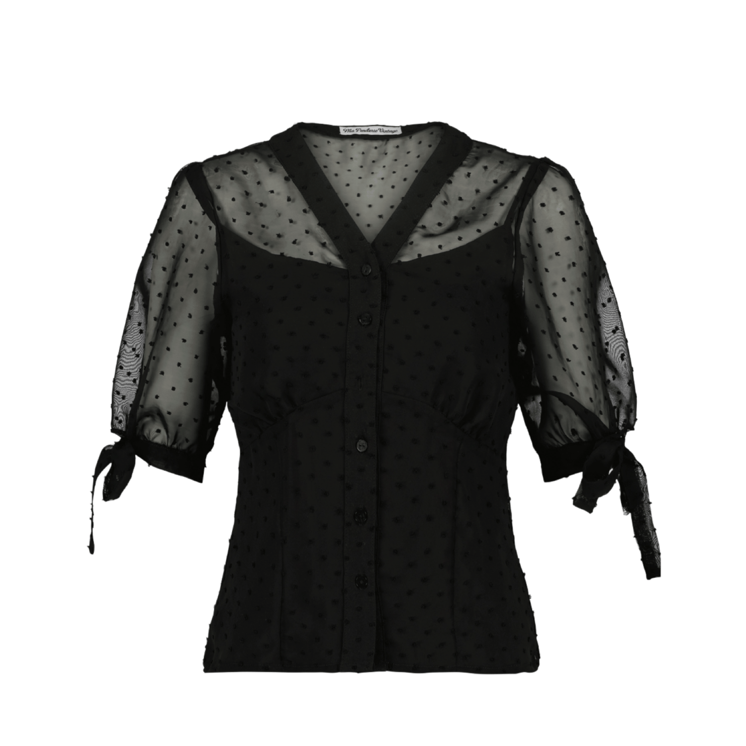 Années 60 Rétro Chemisier Plumetis Classique - Ma Penderie Vintage