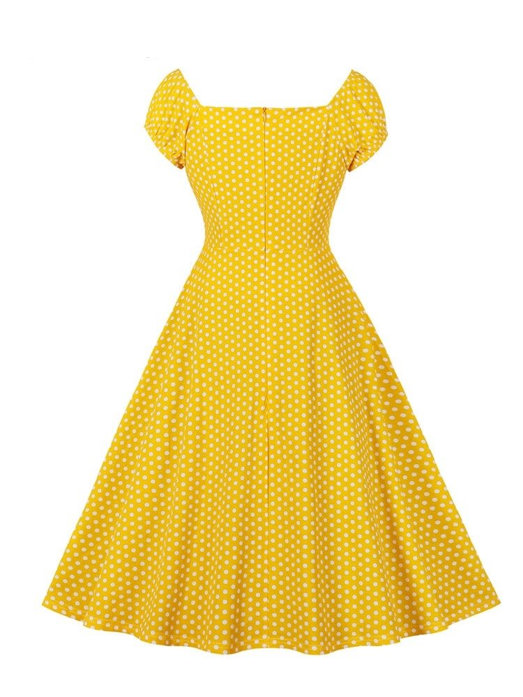 Années 60 Robe d'Été Imprimée À Pois Bardot - Ma Penderie Vintage