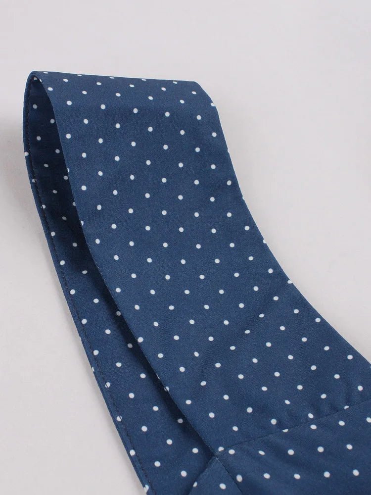 Années 50 Robe Évasée À Bretelles Imprimée Pois - Ma Penderie Vintage