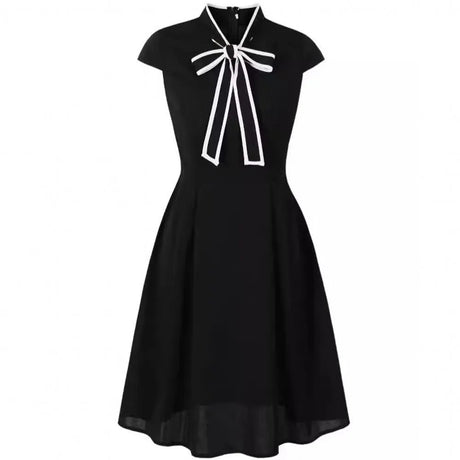 Années 60 Robe Évasée Contrastée Hepburn - Ma Penderie Vintage