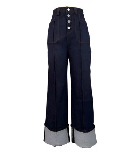 Années 40 Jeans Brut Rétro Taille Haute - Ma Penderie Vintage