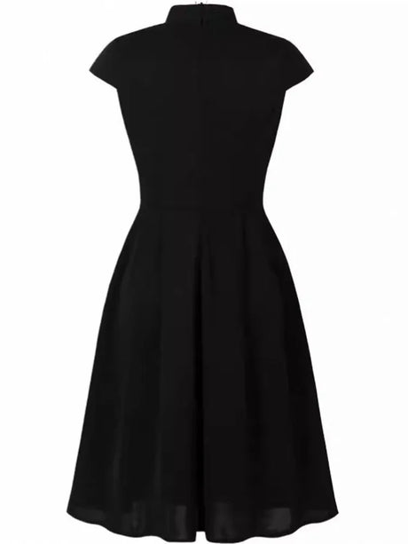 Années 60 Robe Évasée Contrastée Hepburn - Ma Penderie Vintage