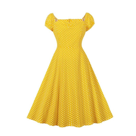 Années 60 Robe d'Été Imprimée À Pois Bardot - Ma Penderie Vintage