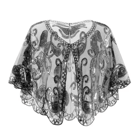 Années 20 Châle Art Deco Sequin Gatsby - Ma Penderie Vintage