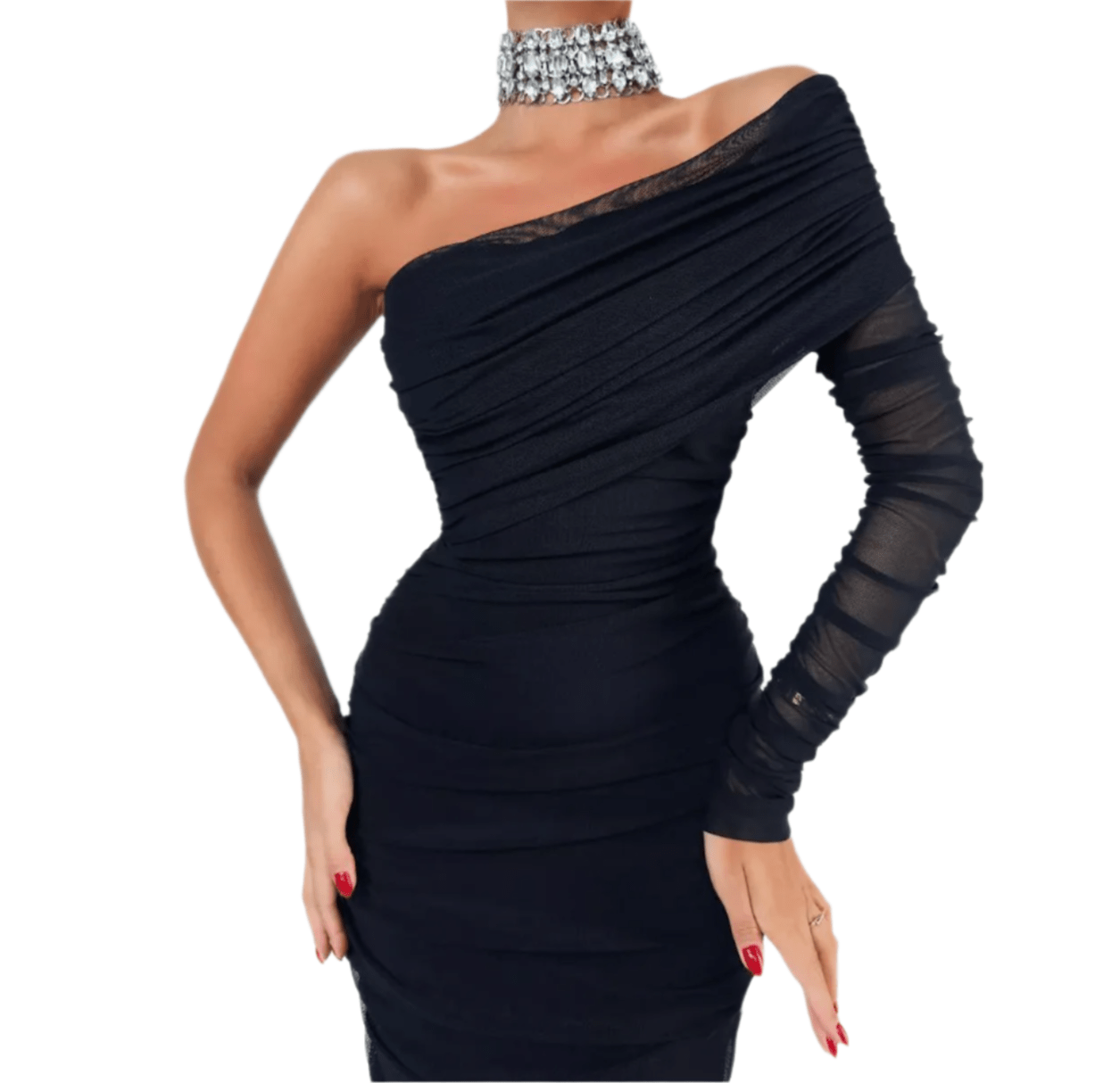 Années 80 Robe Épaule Asymétrique Vixen - Ma Penderie Vintage