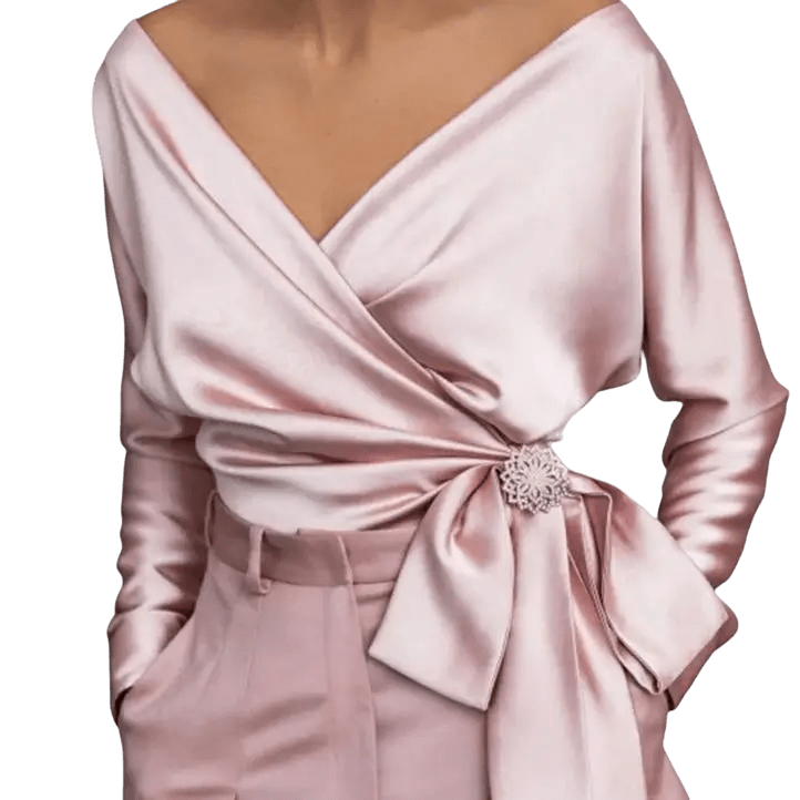 Années 40 Blouse Style Portefeuille Glamour - Ma Penderie Vintage