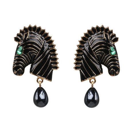 Années 70 Boucles d'Oreilles Safari Rétro - Ma Penderie Vintage