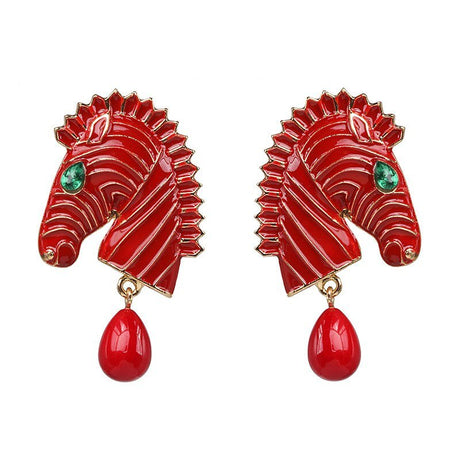 Années 70 Boucles d'Oreilles Safari Rétro - Ma Penderie Vintage