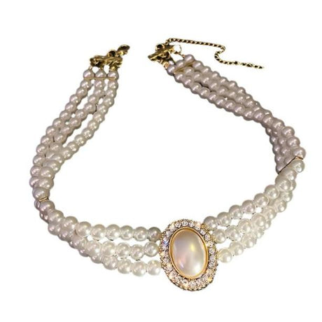 Années 80 Collier de Perles Ras De Cou Diana - Ma Penderie Vintage