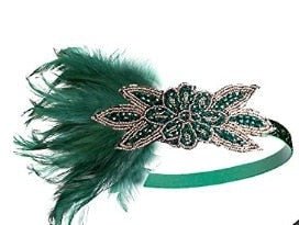 Années 20 Headband Charleston Paillettes et Plumes - Ma Penderie Vintage