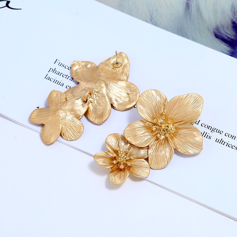 Années 60 Boucle d'Oreilles Fleur Pendantes Rétro - Ma Penderie Vintage