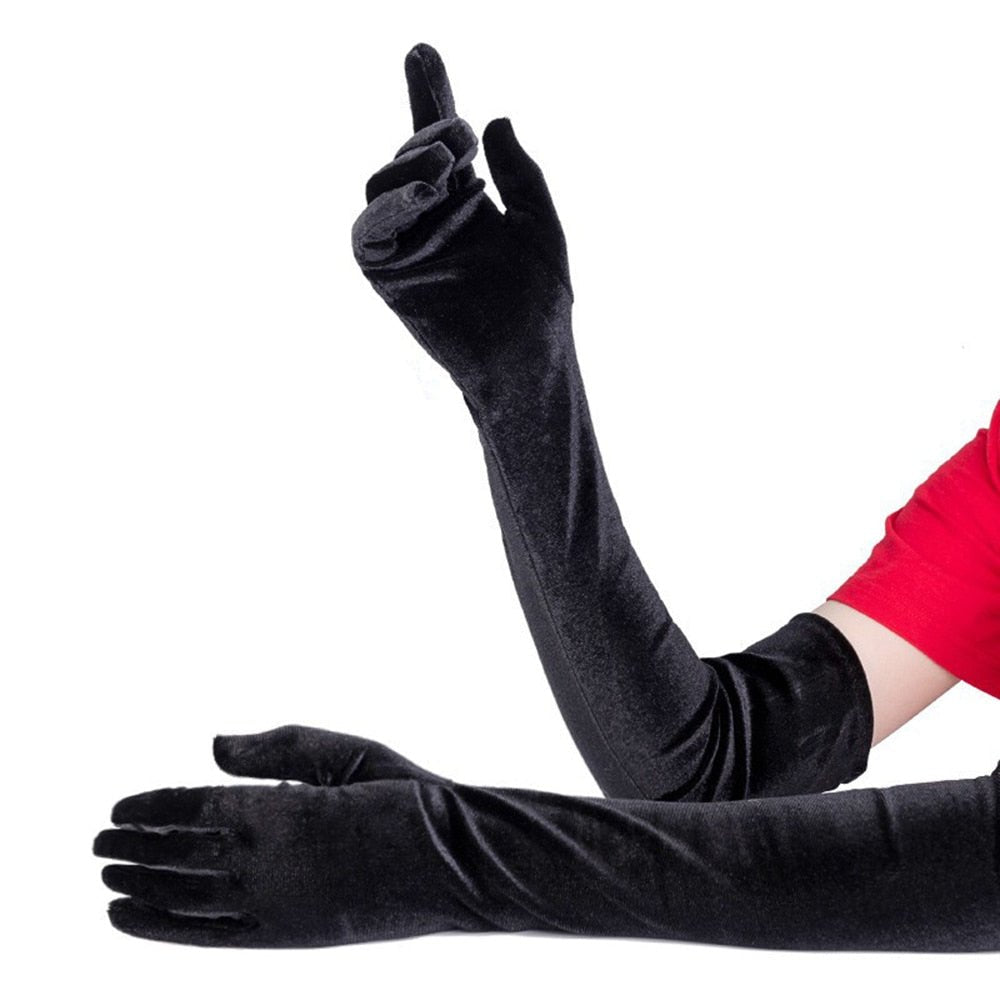 Années 50 Gants Longs Velours Glamour - Ma Penderie Vintage