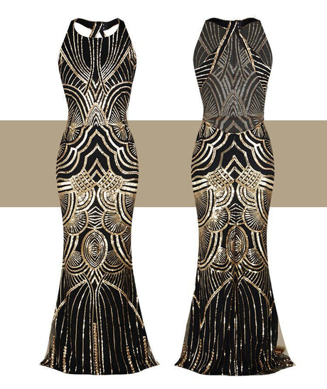 Années 20 Robe de Soirée Géométrique Gatsby - Ma Penderie Vintage