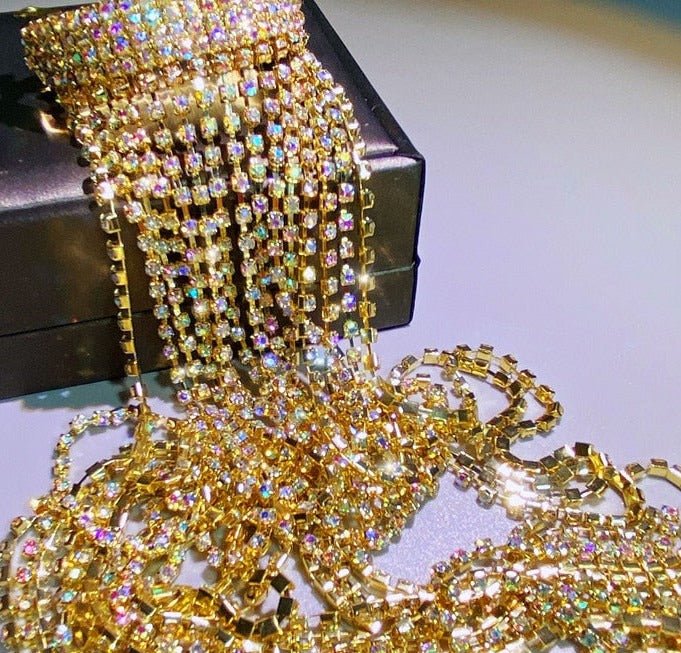 Années 70 Barrette Cheveux Chandelier Strass Glamour - Ma Penderie Vintage