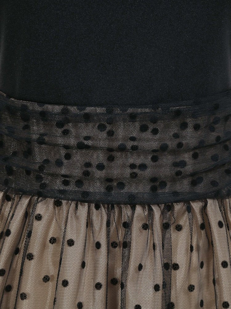 Années 50 Robe Évasée Pin Up Tulle À Pois - Ma Penderie Vintage