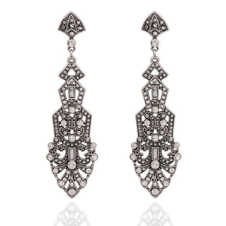 Années 20 Boucles d'Oreilles Chandelier Art Déco - Ma Penderie Vintage