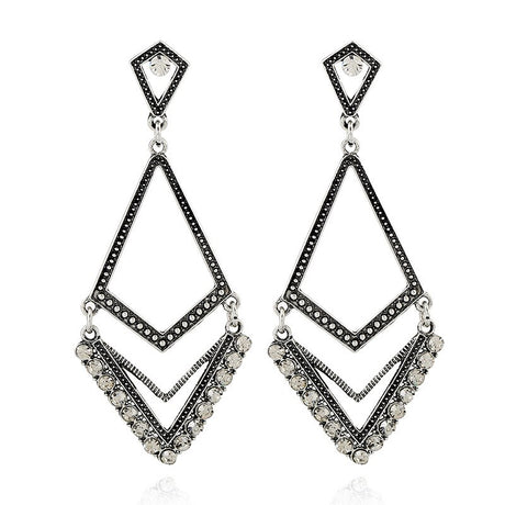 Années 20 Art Déco Boucles d'oreilles Triangle - Ma Penderie Vintage