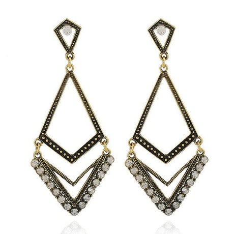 Années 20 Art Déco Boucles d'oreilles Triangle - Ma Penderie Vintage