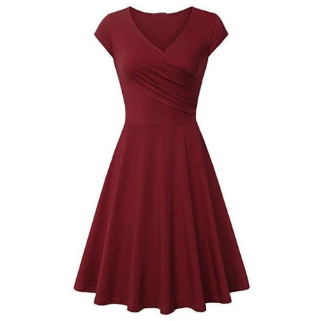 Années 60 Robe Évasée Col V Rétro - Ma Penderie Vintage