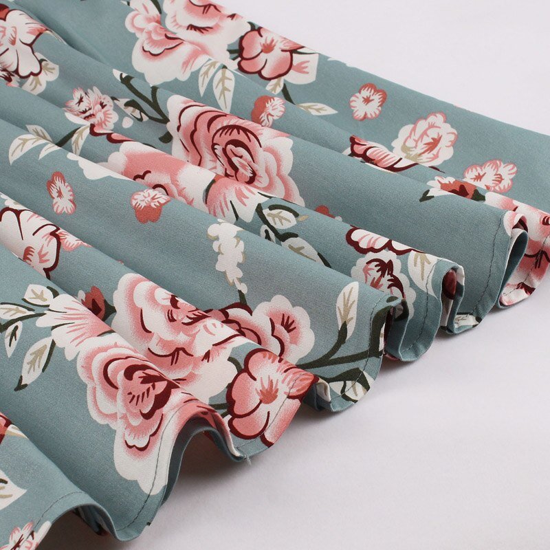 Années 60 Robe Évasée Fleurs Rock A Billy - Ma Penderie Vintage