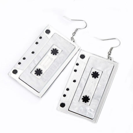 Années 60 Boucles d'oreilles Cassette Musique Rock a Billy - Ma Penderie Vintage