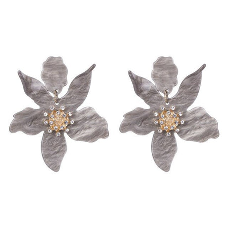 Années 30 Boucles d'Oreilles Fleur Résine Rétro - Ma Penderie Vintage