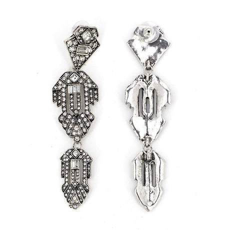 Années 20 Boucles d'Oreilles Soirée Art Déco - Ma Penderie Vintage