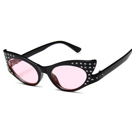 Années 60 Lunettes De Soleil Studs Cat Eye - Ma Penderie Vintage