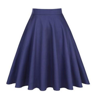 Années 50 Pin Up Jupe Cercle Unie Classique - Ma Penderie Vintage