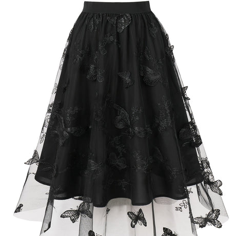 Années 50 Jupe Rétro Broderie Papillon Dita - Ma Penderie Vintage