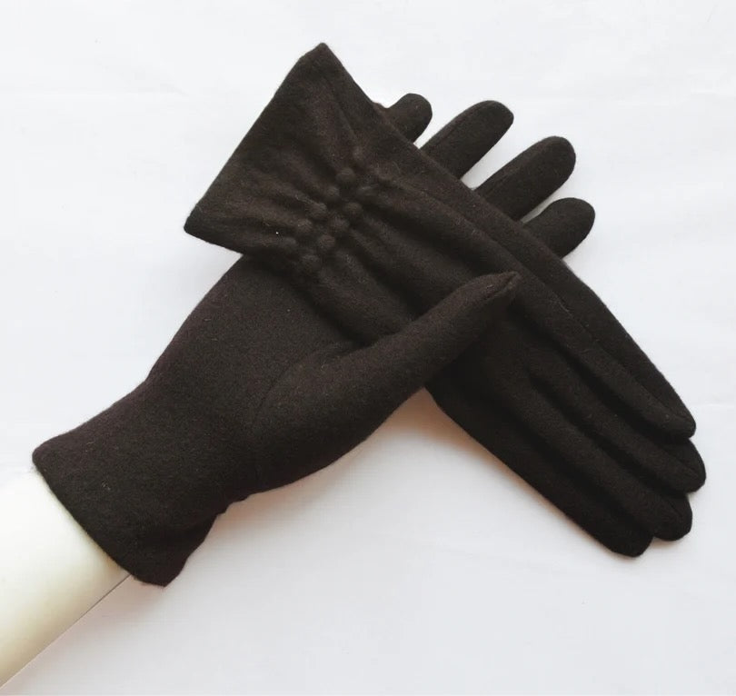 <tc>Años 50</tc> Guantes de invierno de lana Vintage Glamour