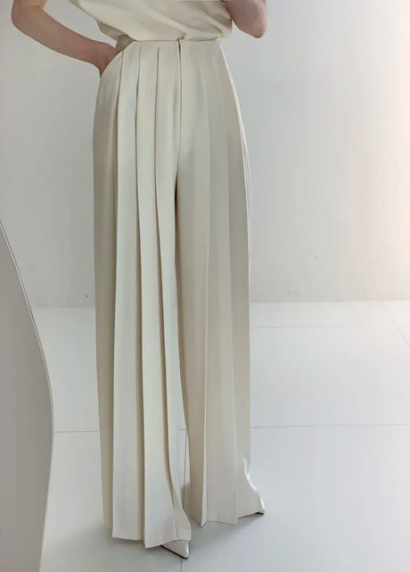 Années 80 Glamour Pantalon Palazzo Plissé - Ma Penderie Vintage