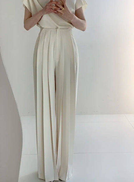 Années 80 Glamour Pantalon Palazzo Plissé - Ma Penderie Vintage