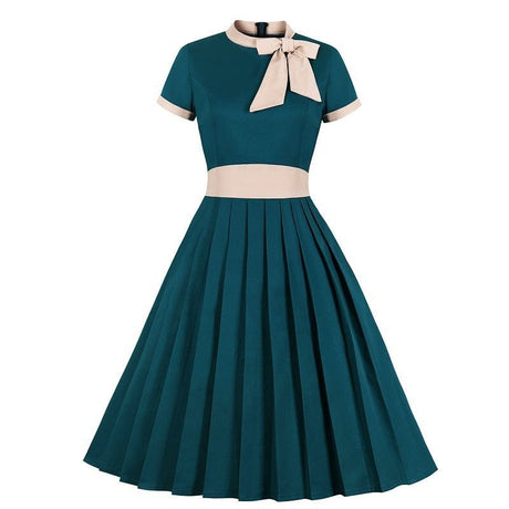 Années 40 Robe Rétro Vintage Noeud - Ma Penderie Vintage