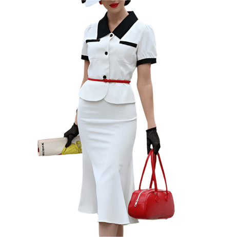 Années 40 Ensemble Tailleur Et Jupe Sirène Rétro - Ma Penderie Vintage