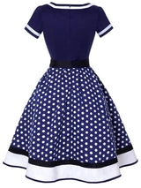 <tc>Años 60</tc> Vestido de día grande Rockabilly con lunares <tc>Talla</tc>