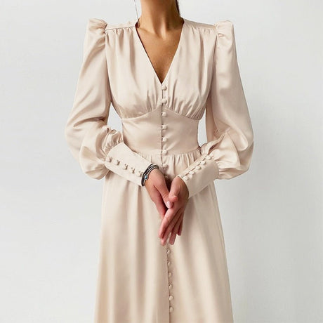 Années 30 Robe Midi Biais Glamour Vintage - Ma Penderie Vintage