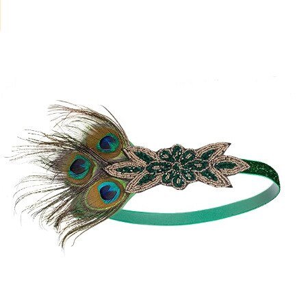 Années 20 Headband Charleston Paillettes et Plumes - Ma Penderie Vintage