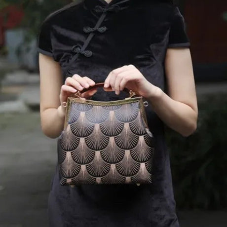 Années 20 Pochette Soirée Art Déco Lamé - Ma Penderie Vintage