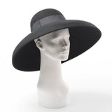 <tc>Años 60</tc> Sombrero de lana negro Audrey Hepburn