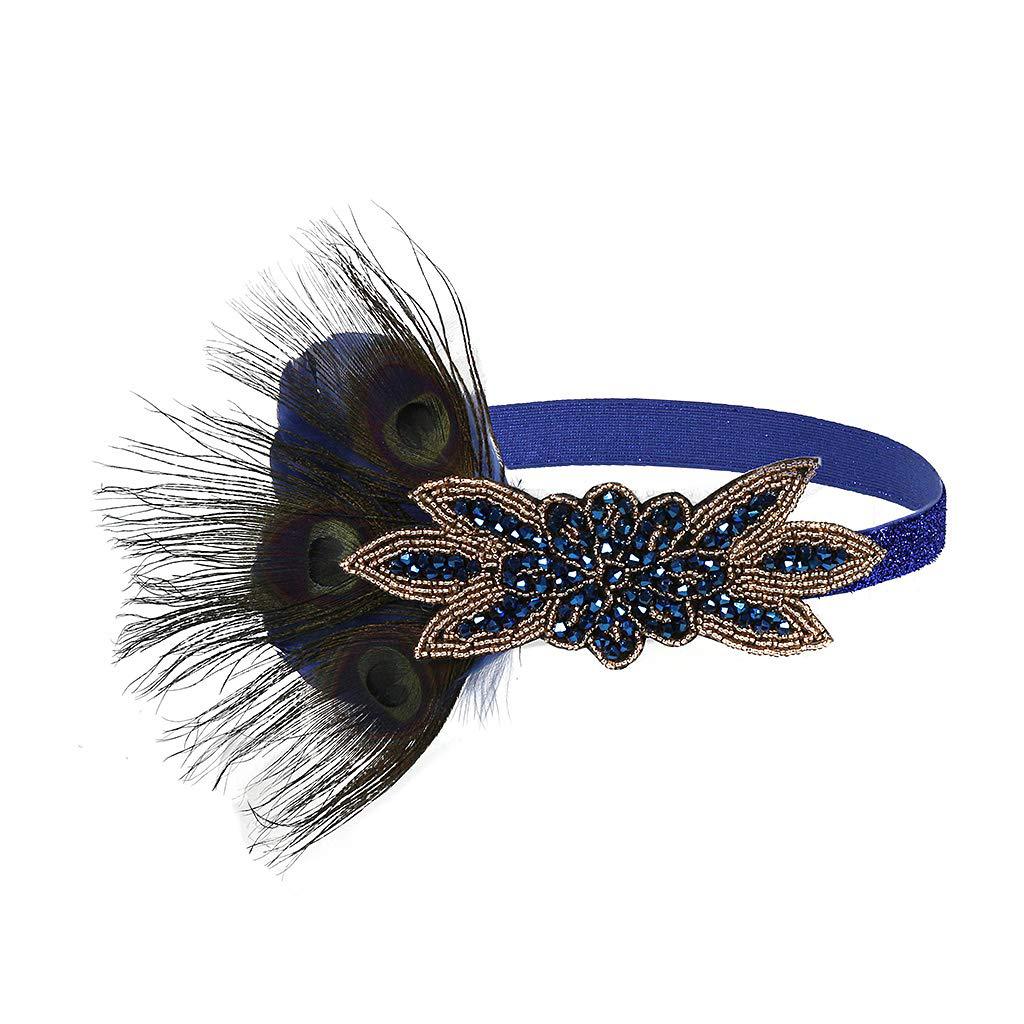 Années 20 Headband Charleston Paillettes et Plumes