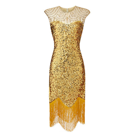Années 20 Robe Fourreau Sequins Art Deco - Ma Penderie Vintage