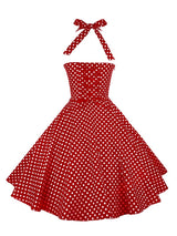 <tc>1950's</tc> Polka Dot Print Pin Up Trapeze Dress