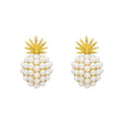 Années 40 Boucles d'oreilles Vintage Ananas Perle
