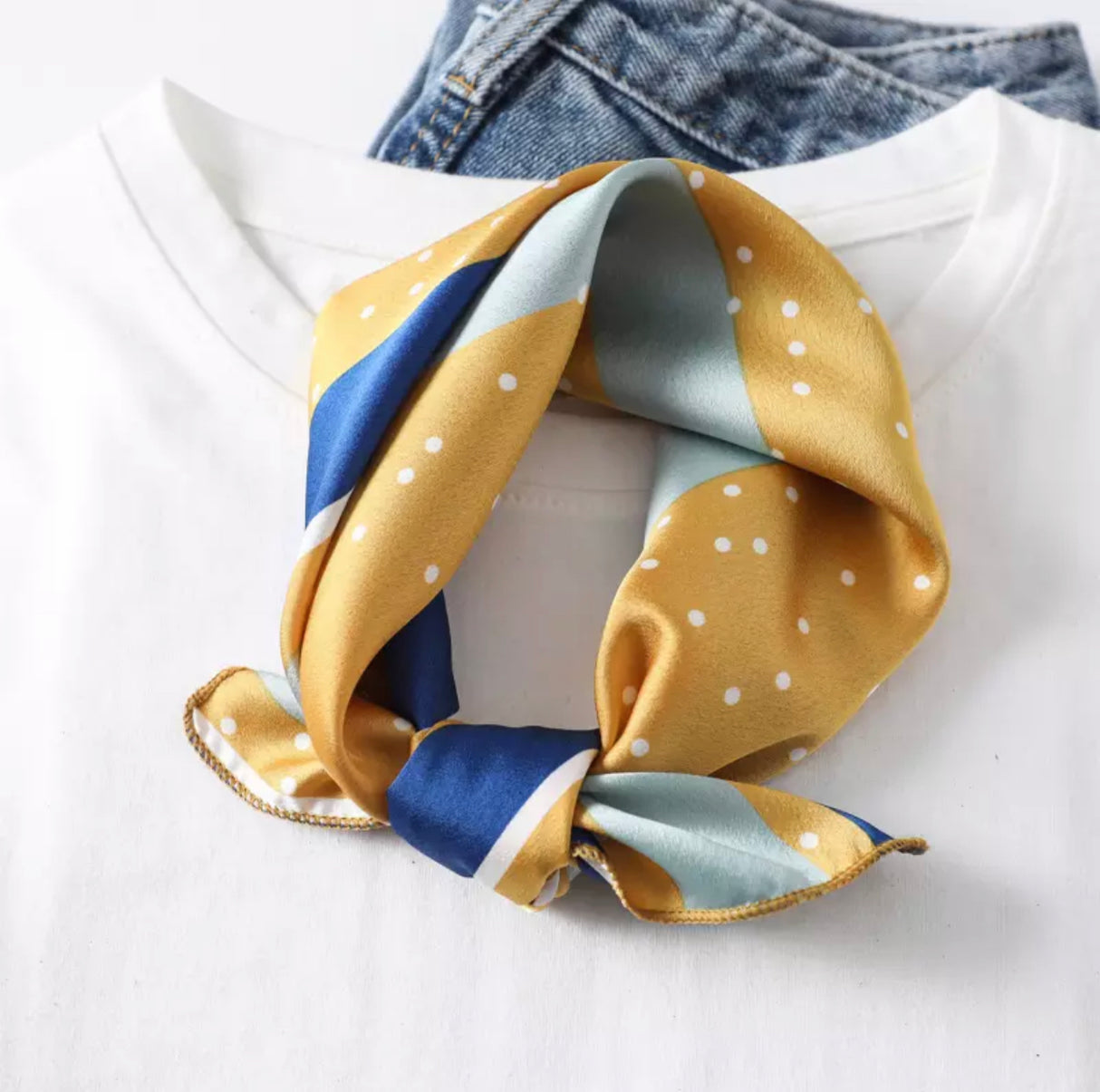 Années 50 Foulard Imprimé Rayures Vintage - Ma Penderie Vintage