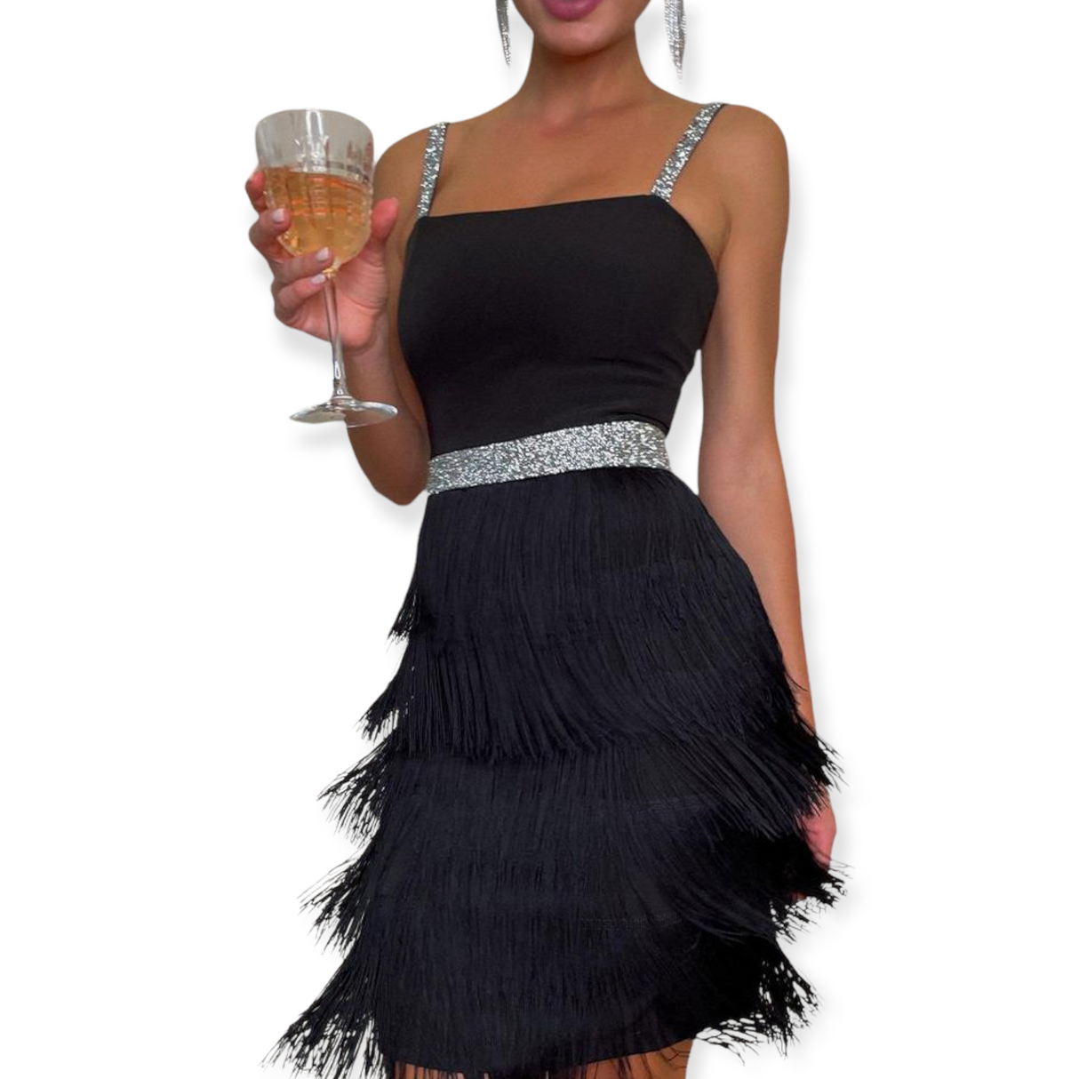 <tc>1920's</tc> Fringed Gatsby Evening Dress